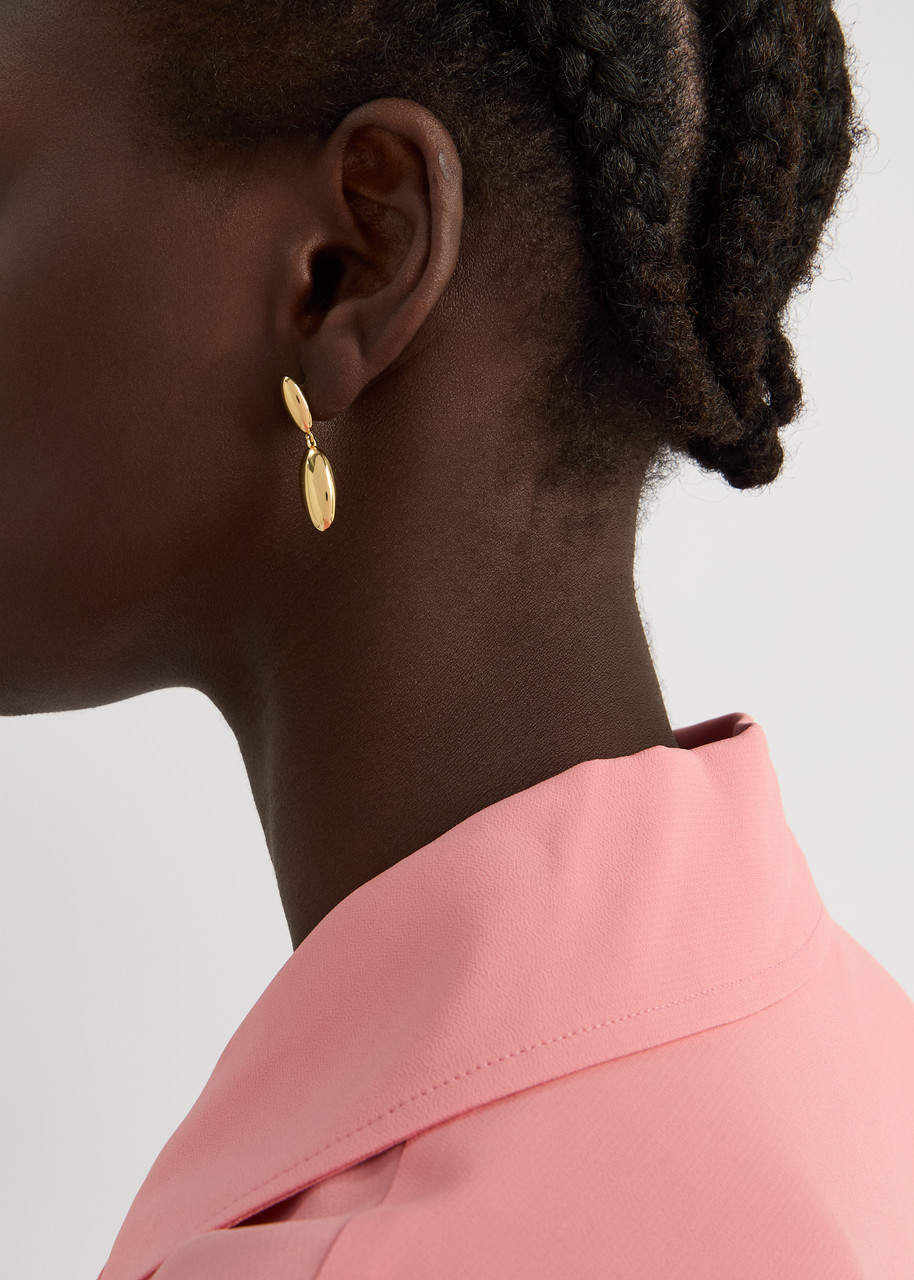 Otiumberg Pebble 14kt Gold Vermeil Drop Earrings In Gold