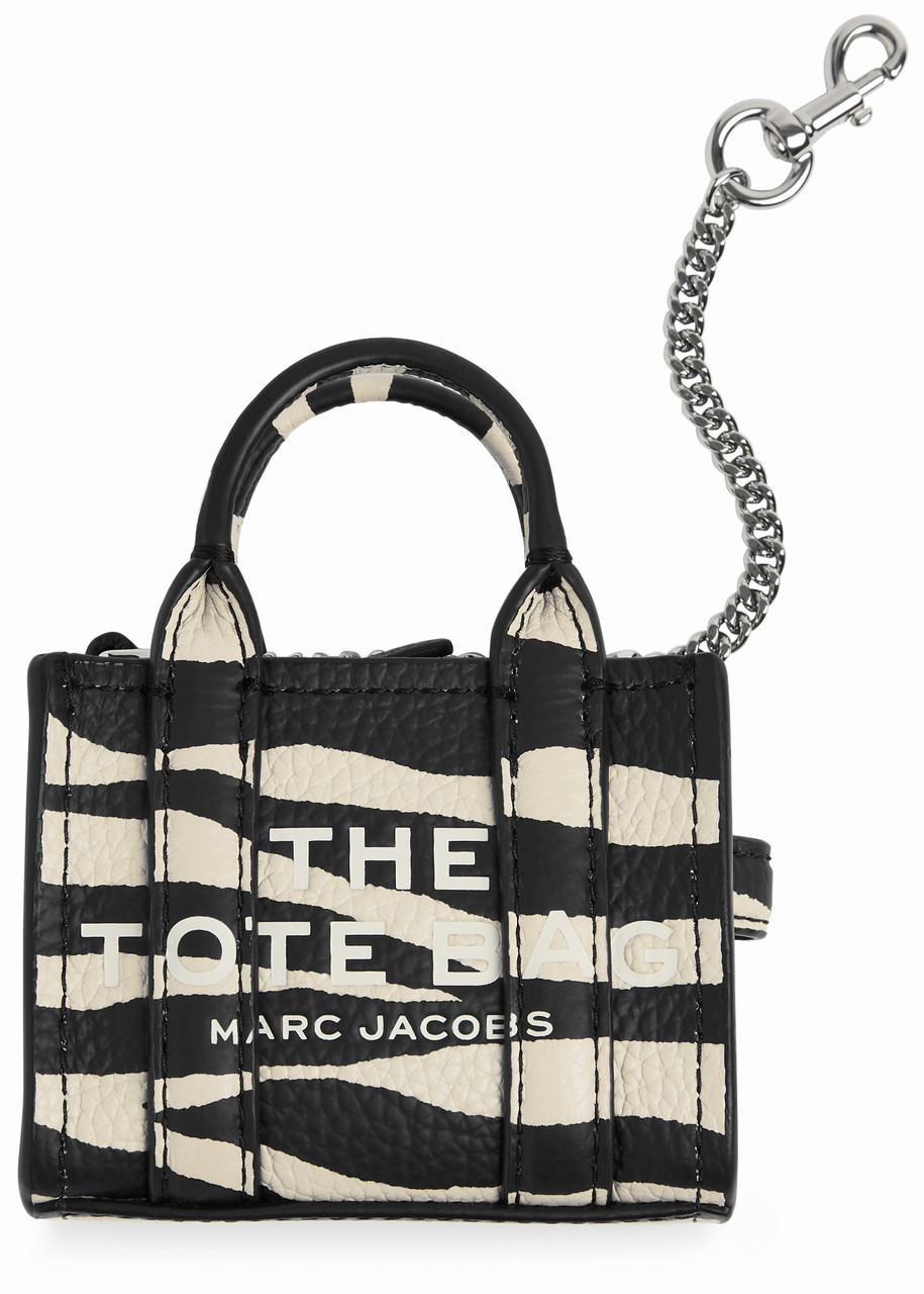 Marc Jacobs The Nano Tote Bag Leopard-print Charm - Black And White - One Size