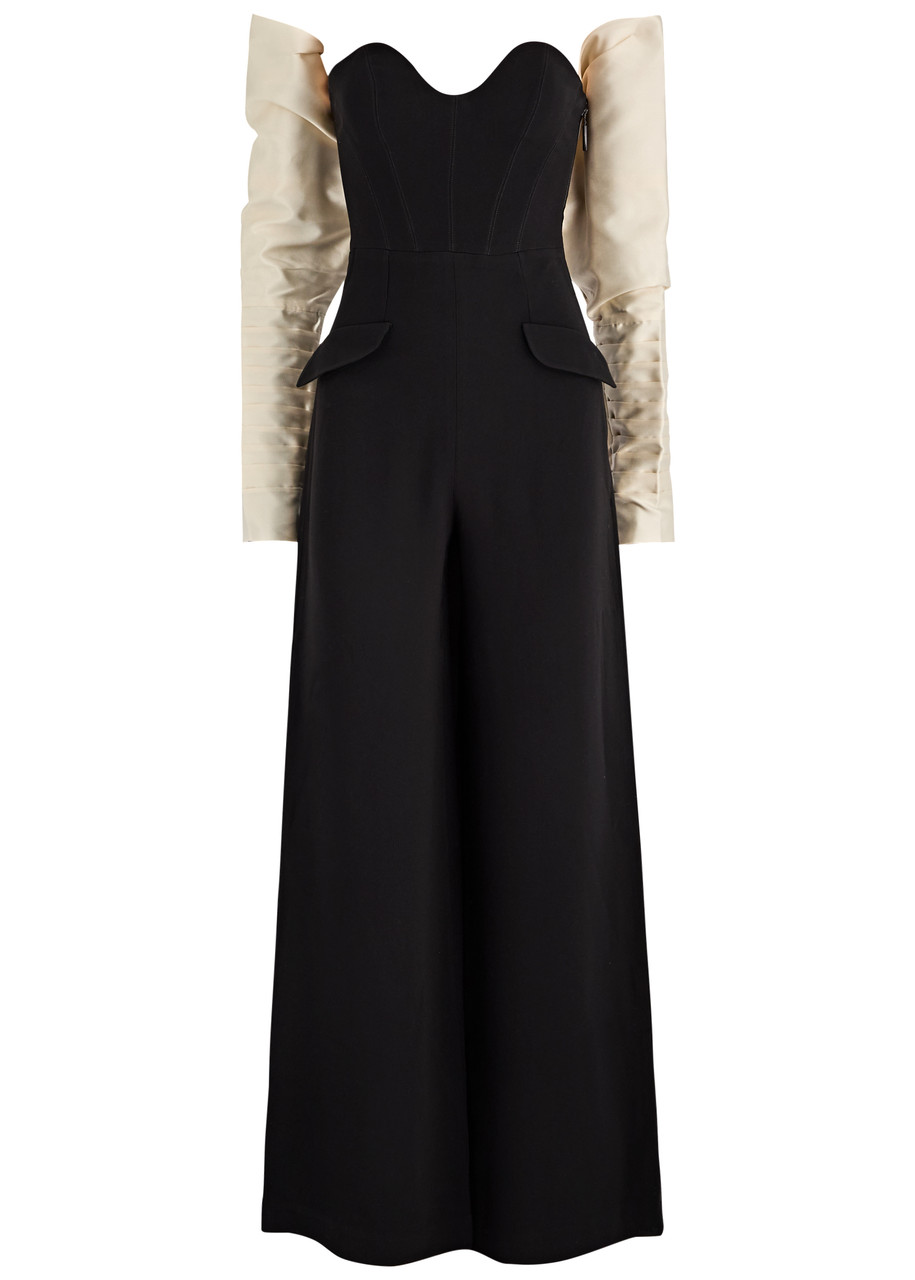 Nafsika Skourti Cute Intentions Strapless Jumpsuit In Black