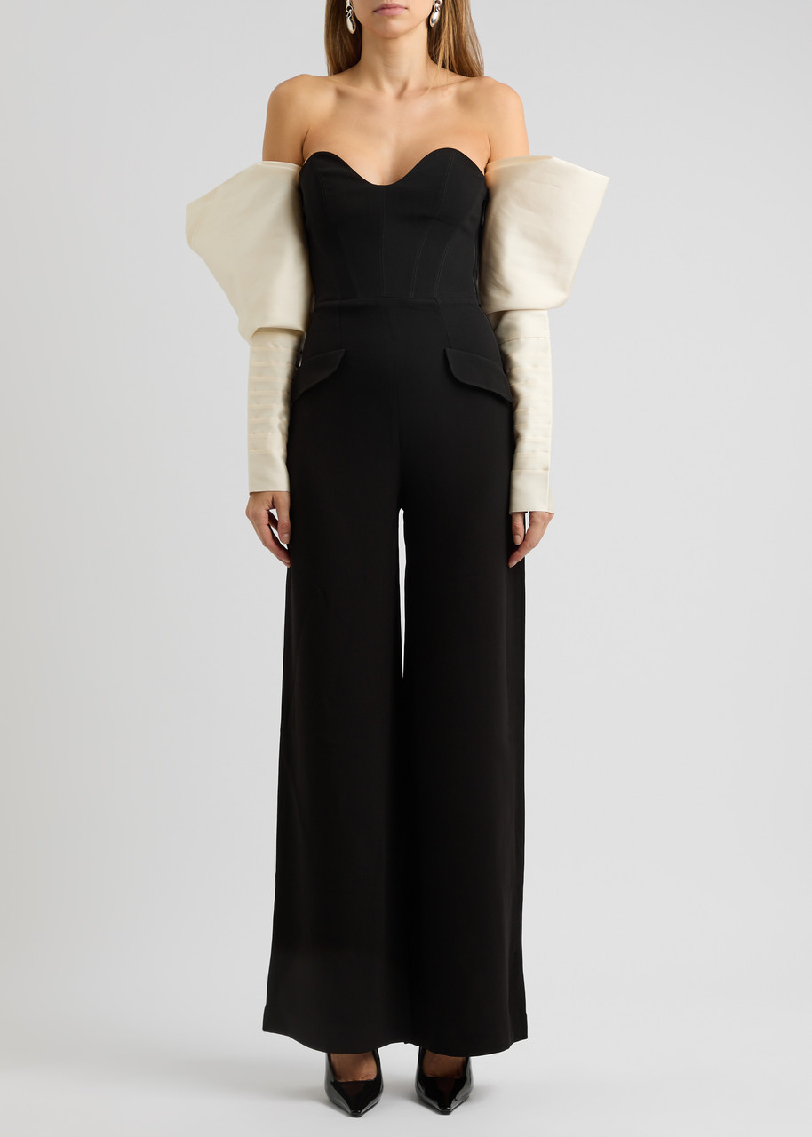 Nafsika Skourti Cute Intentions Strapless Jumpsuit In Black