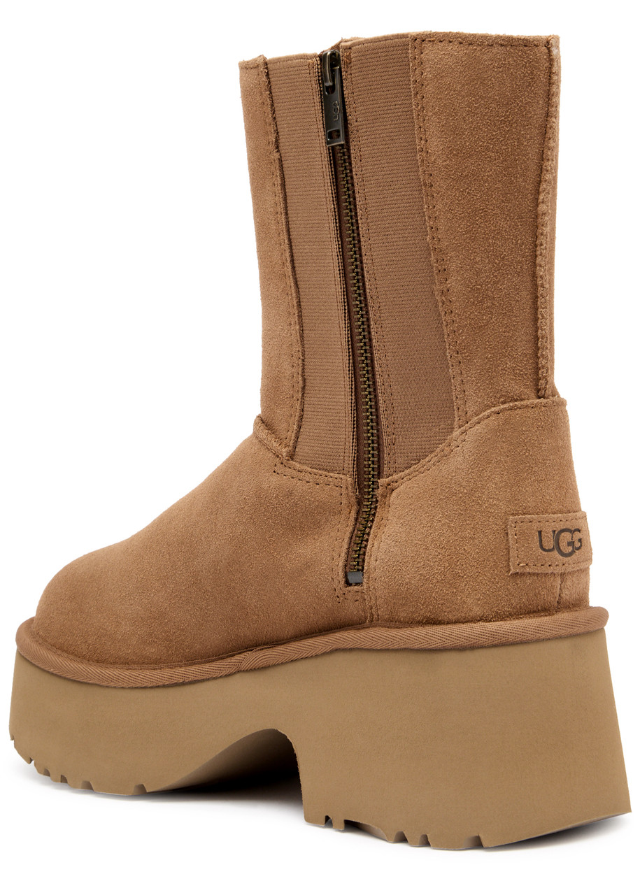 Ugg Classic Twin Seam New Heights Ankle Boots In Tan