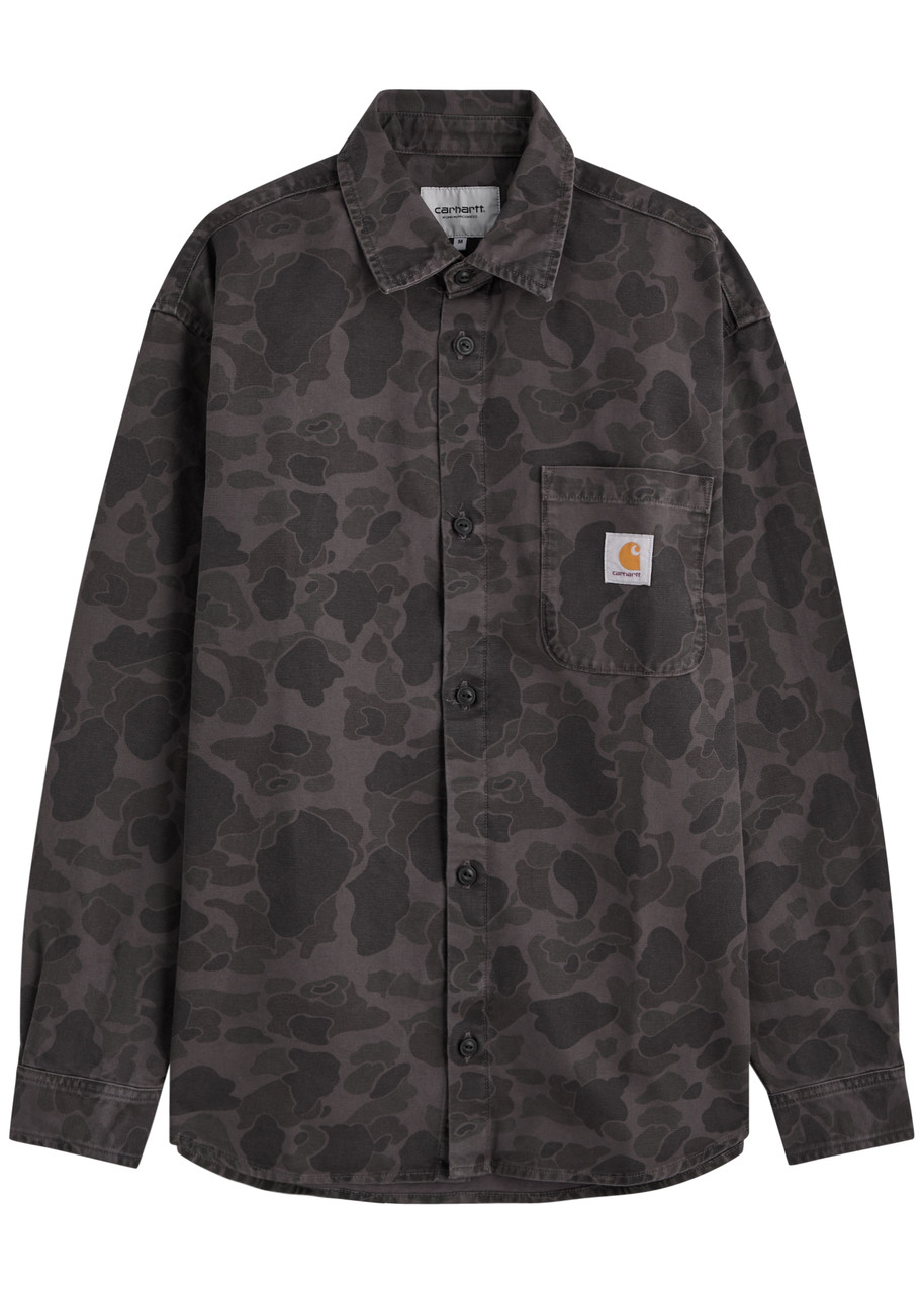 Carhartt Wip Duck Camouflage-print Canvas Overshirt - Grey - M