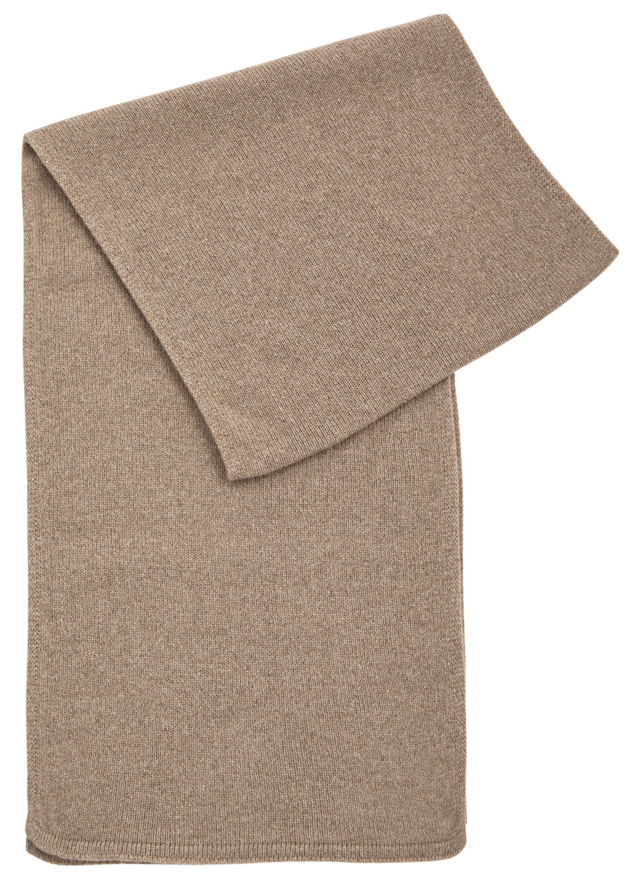 John Smedley Quartz Cashmere-blend Scarf In Taupe