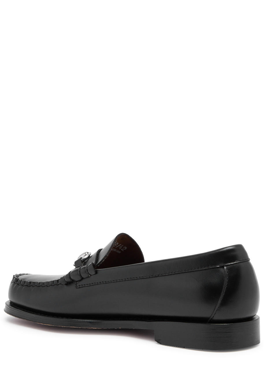 G.h. Bass & Co G.h Bass & Co Weejuns Lincoln Moc Glossed Leather Loafers In Black
