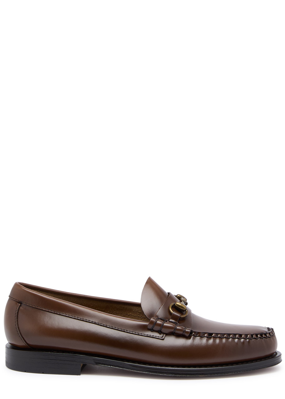 G.h. Bass & Co G.h Bass & Co Weejuns Lincoln Moc Glossed Leather Loafers In Brown
