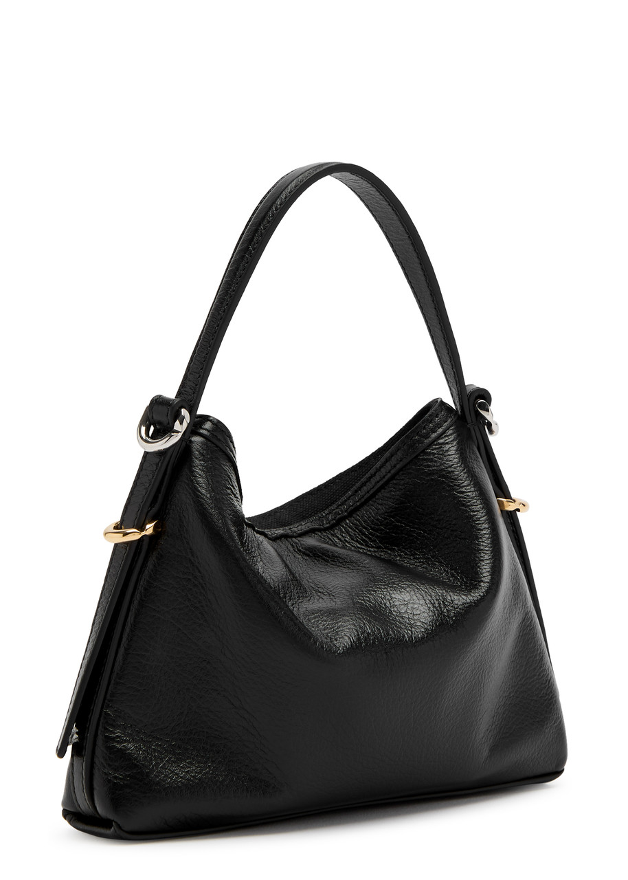 Givenchy Voyou Nano Grained-leather Top Handle Bag In Black