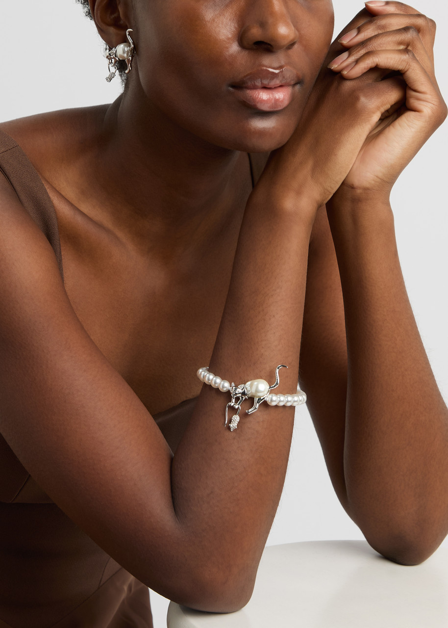 Marc Jacobs Cat And Mouse Silver-plated Bracelet In Silver