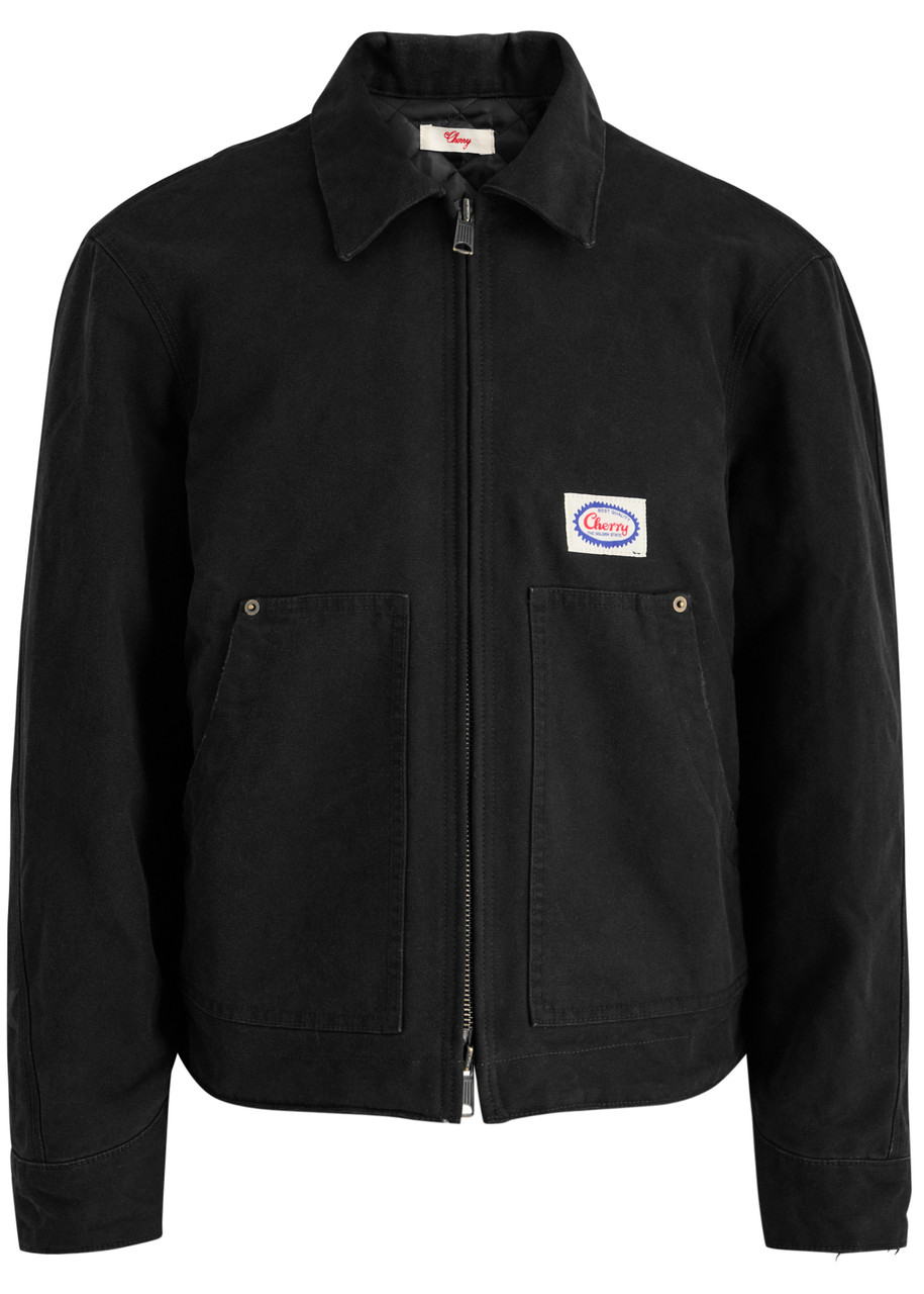 Cherry Los Angeles Mechanic Trucker Logo Canvas Jacket - Black - M