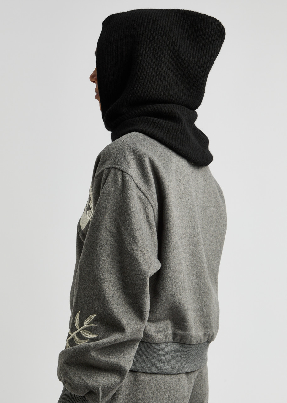  Loop Cashmere Ribbed Cashmere Hood - Black - One Size 