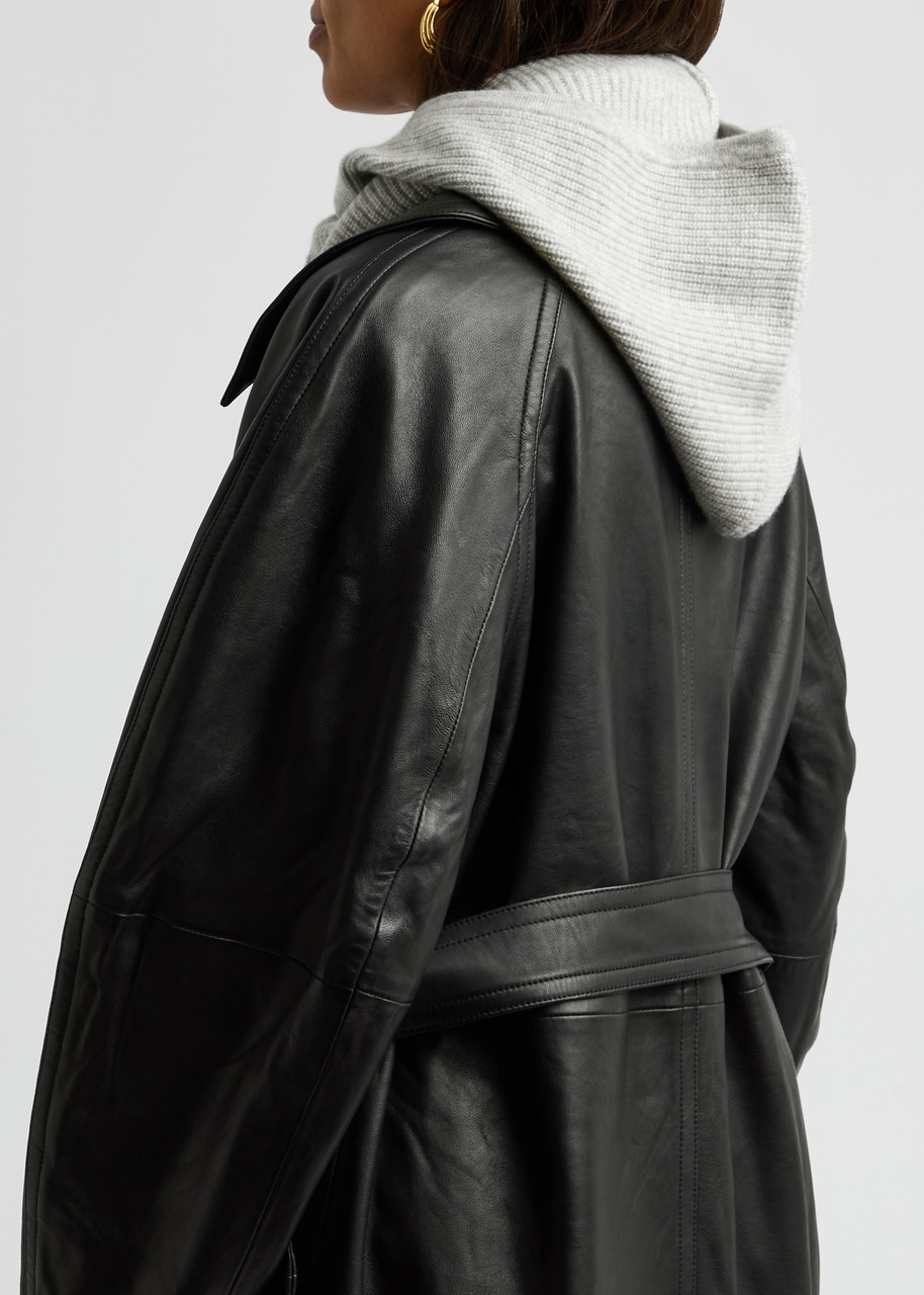  Loop Cashmere Ribbed Cashmere Hood - Light Grey - One Size 
