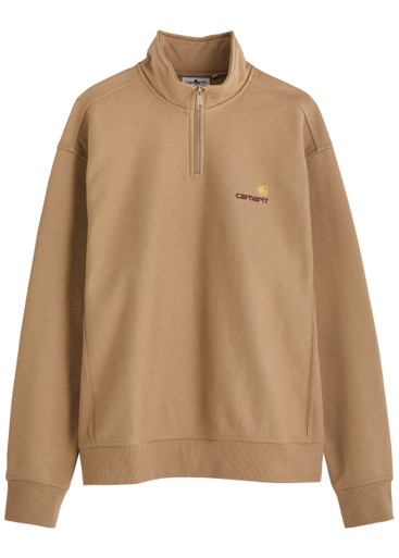 CARHARTT WIP American Script half-zip cotton-blend sweatshirt