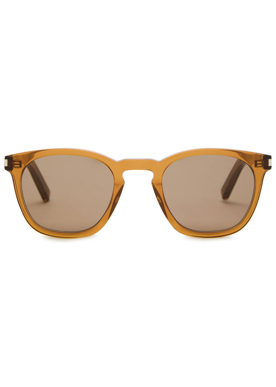 Saint Laurent Round-frame Sunglasses In Brown Brown