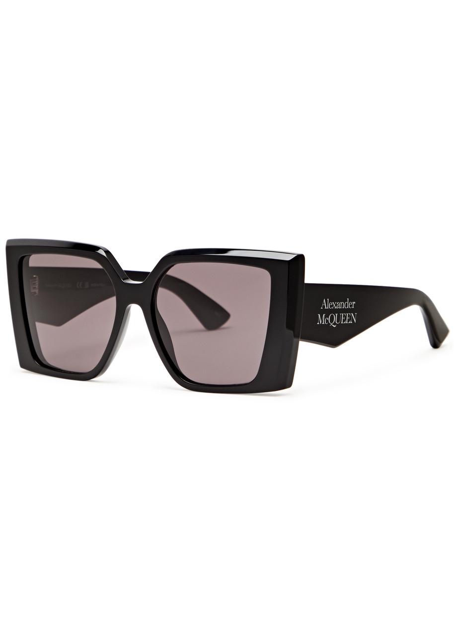 Alexander Mcqueen Oversized Square-frame Sunglasses - Black - One Size