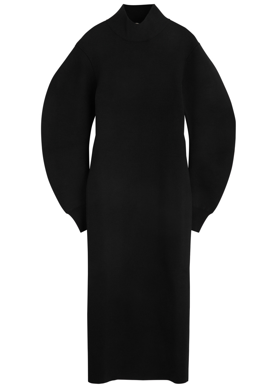 Khaite Storm Wool-blend Maxi Dress In Black