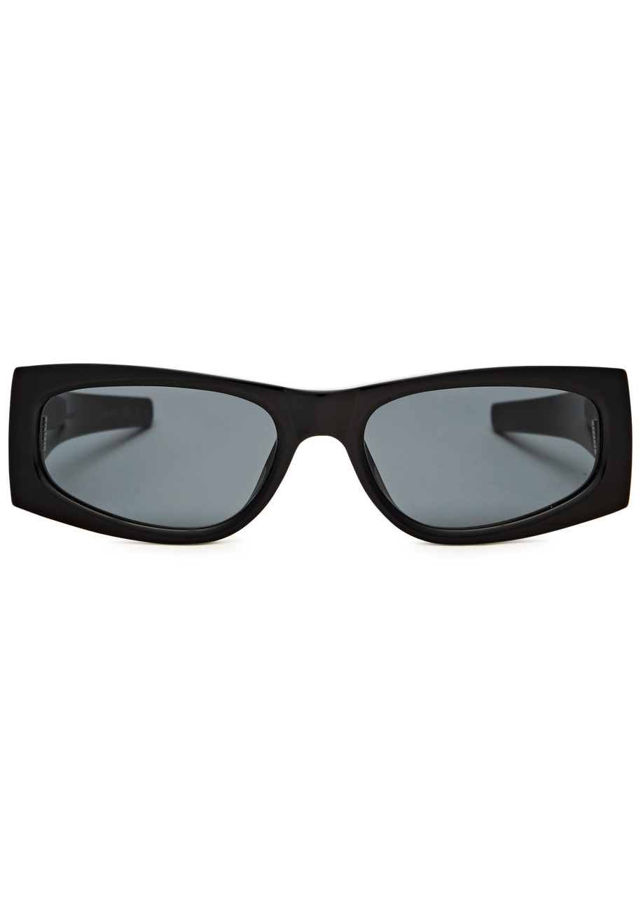 Saint Laurent Cassandre Rectangle Sunglasses In Black