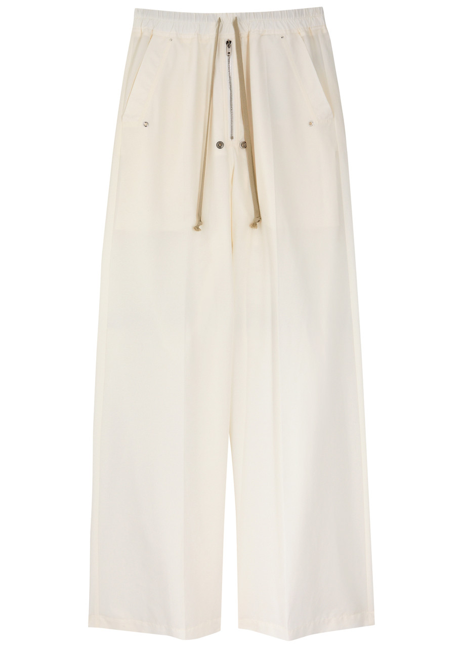 Rick Owens X Moncler Belas Wide-leg Cotton-blend Trousers - White - M