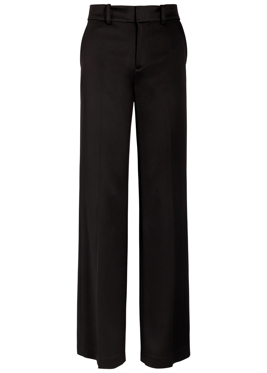 Alice + Olivia Keaton Straight-leg Satin Trousers - Black - 4 (UK8 / S)