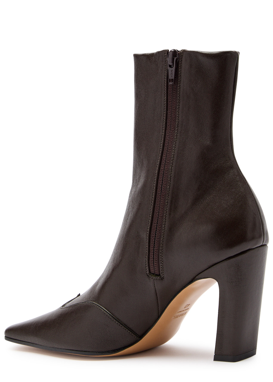 Khaite Nevada Ankle Stretch 85 Boot In Brown