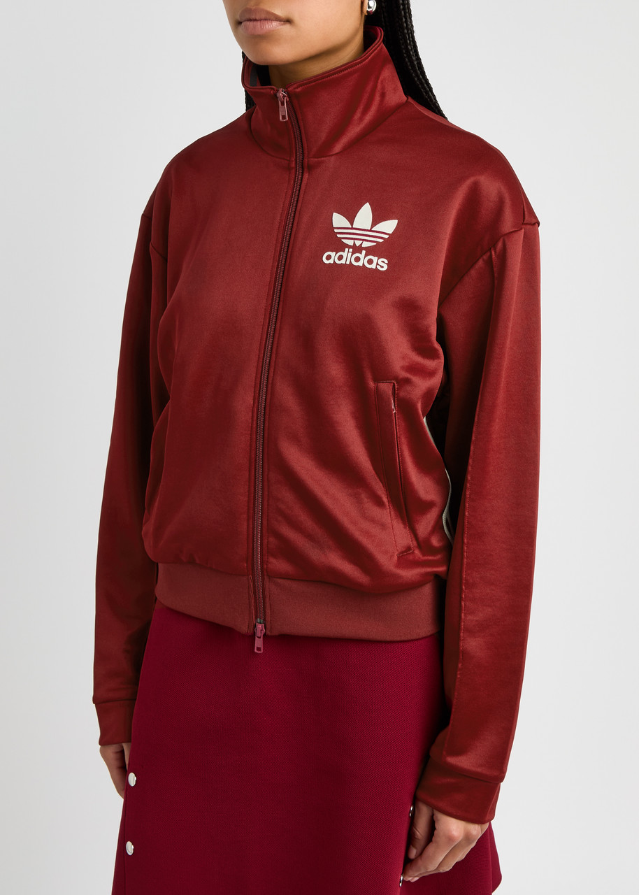 Adidas Originals Adidas X Wales Bonner Logo Jersey Track Jacket In Burgundy