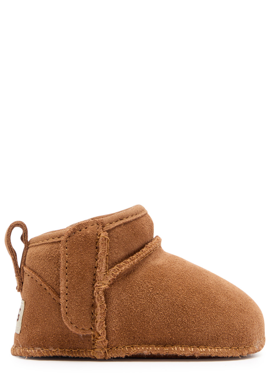 Ugg Kids Classic Ultra Mini Suede Ankle Boots - Brown