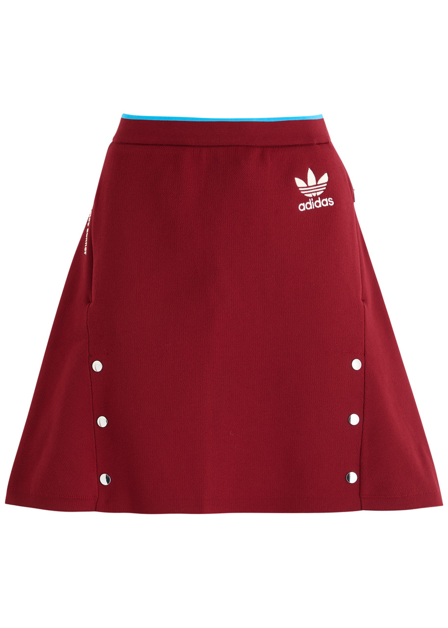 Adidas X Wales Bonner Logo Knitted Skirt - Burgundy - S (UK8-10 / S)