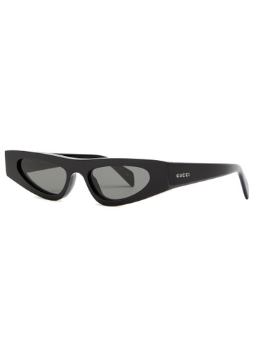 GUCCI Narrow-frame cat-eye sunglasses | Harvey Nichols