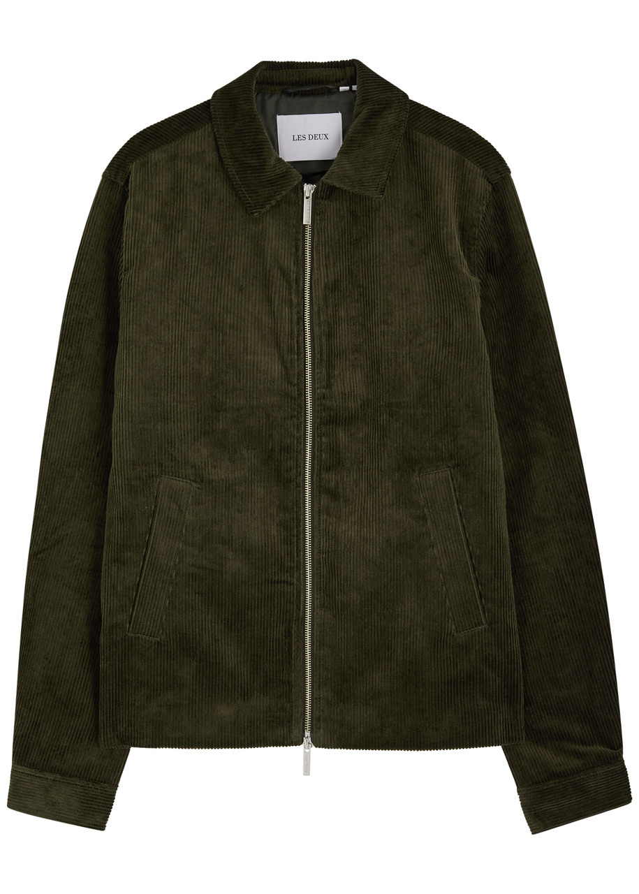Les Deux Marchall Corduroy Jacket - Dark Green - L