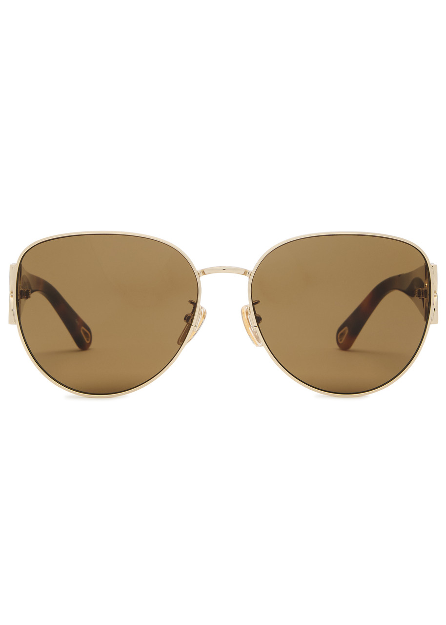 Chloé Chloe Women Printed Acetate Sunglasses In Brown Havana