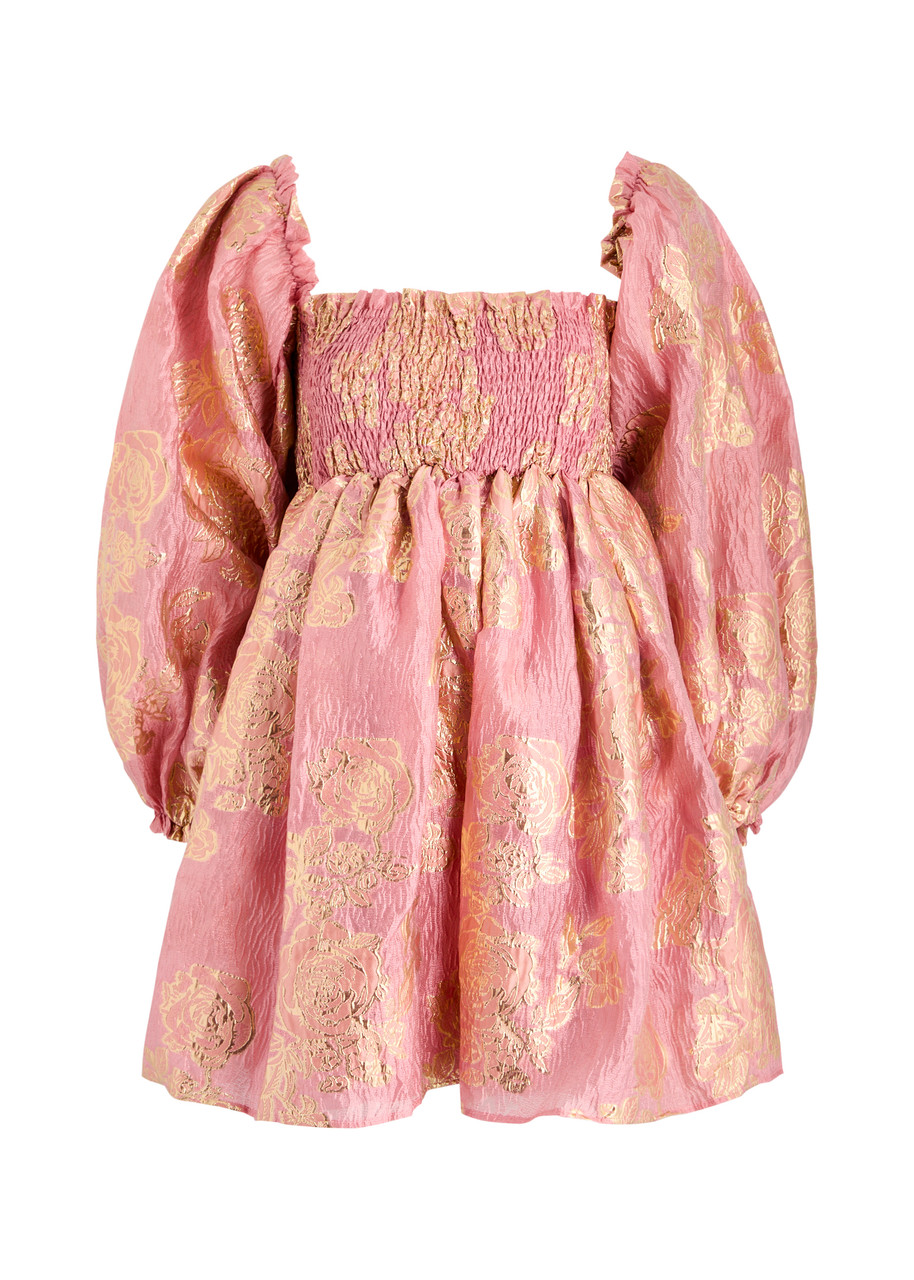 Sister Jane Twilight Metallic Cloqué Mini Dress - Pink - 10 (UK10 / S)