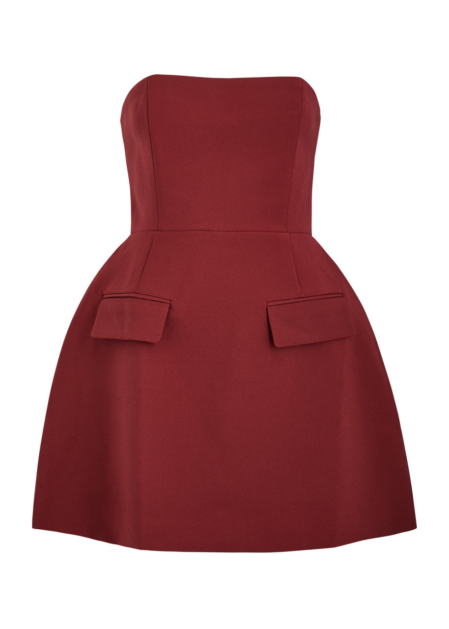 Odd Muse The Ultimate Muse Strapless Mini Dress In Burgundy