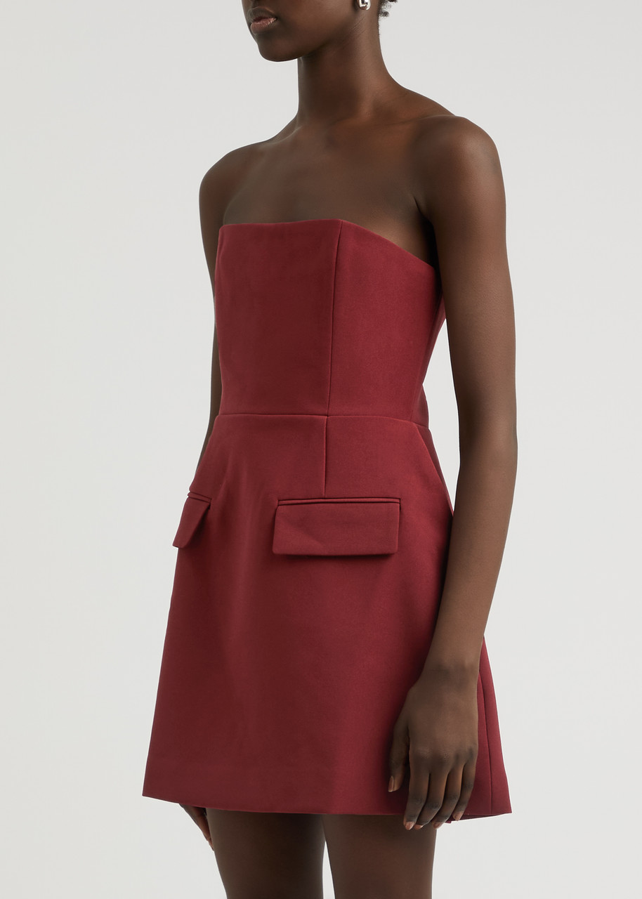 Odd Muse The Ultimate Muse Strapless Mini Dress In Burgundy