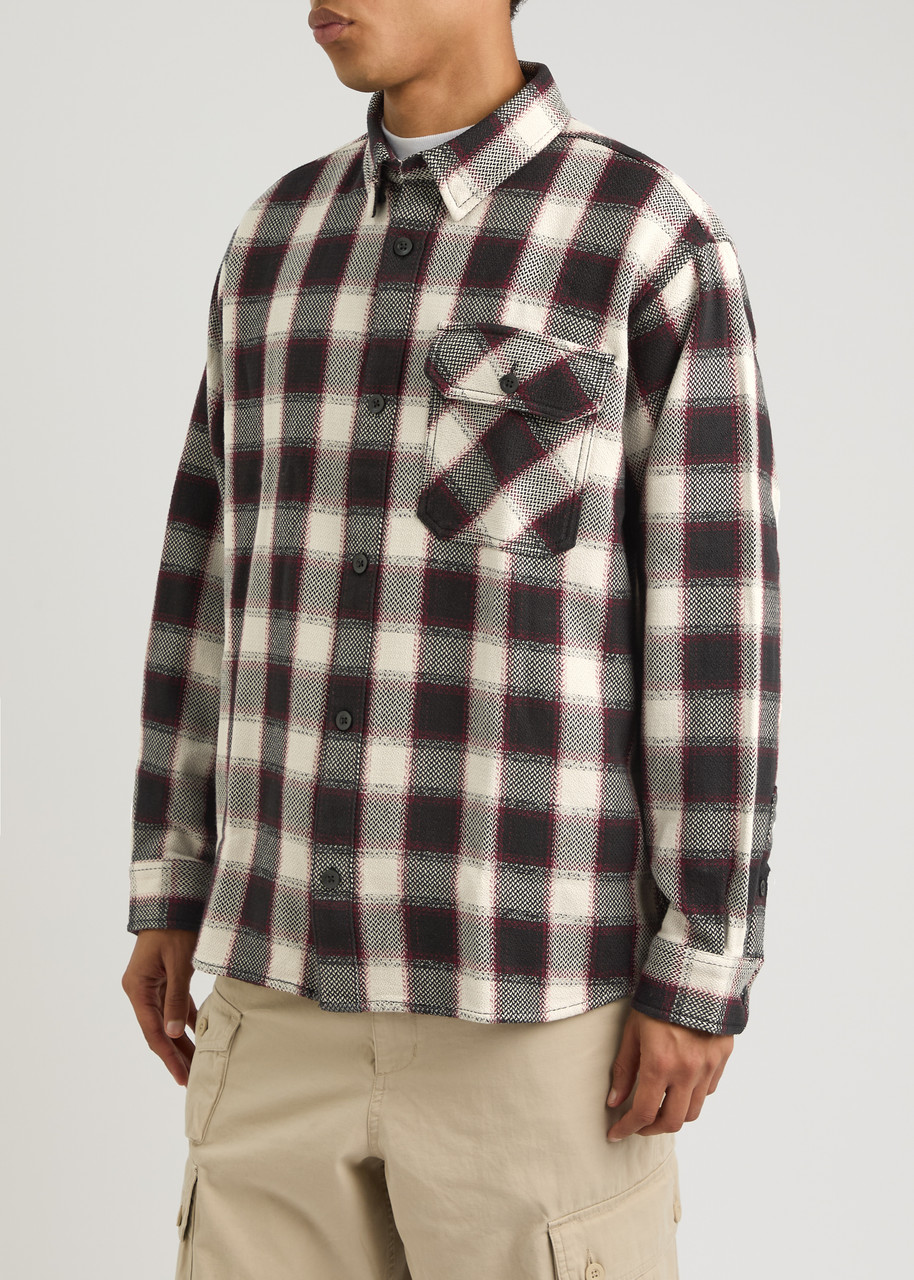 Carhartt Wip Written Checked Cotton Overshirt In Black