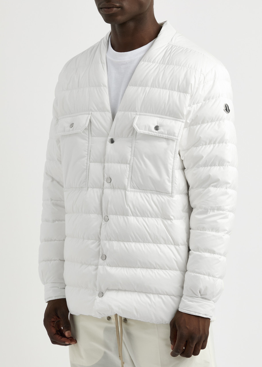 Rick Owens X Moncler Outershirt Quilted Shell Jacket In White
