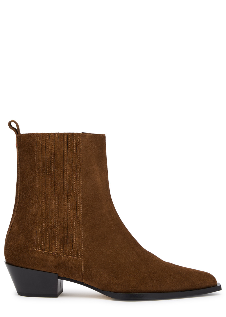 Aeyde Belinda Suede Ankle Boots - Brown - 40 (IT40/ UK7)