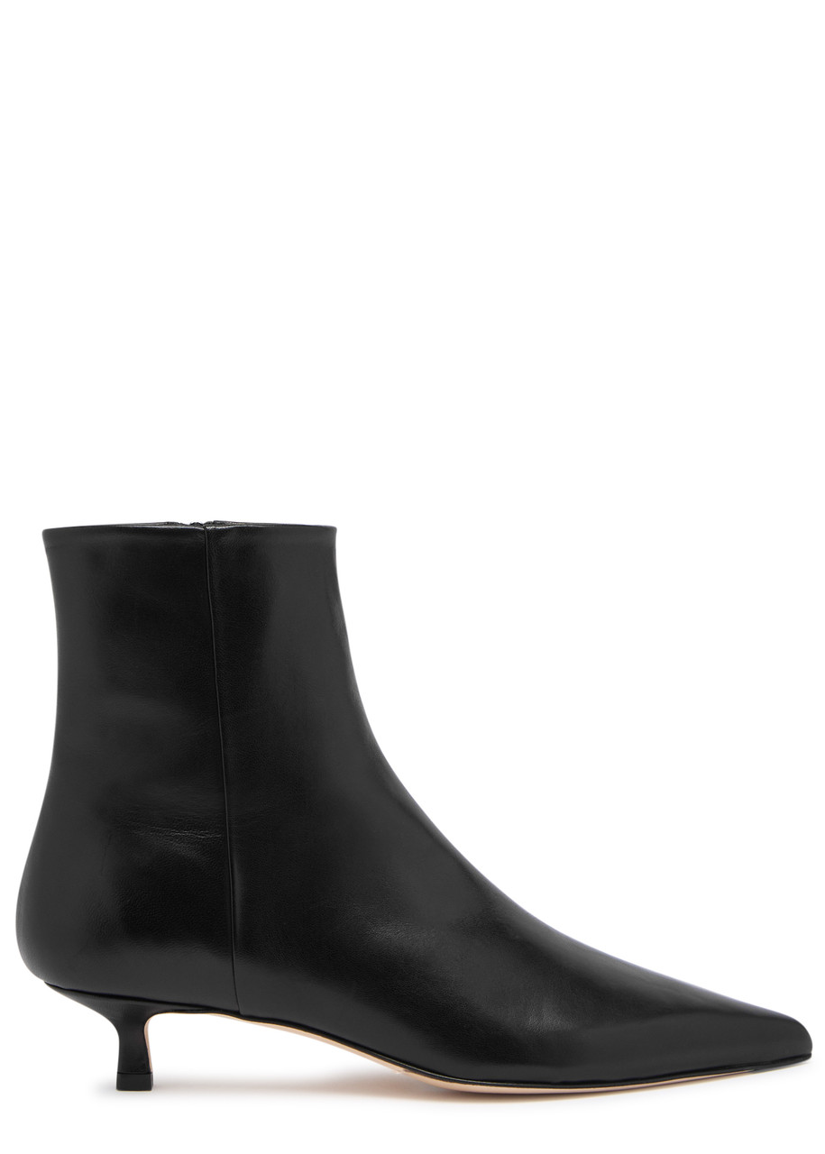 Aeyde Woman Ankle Boots Black Size 6 Leather In Black