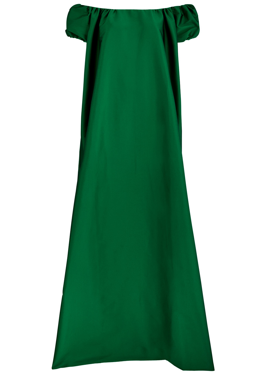 Bernadette Rianne Long Off-shoulder Dress In Green