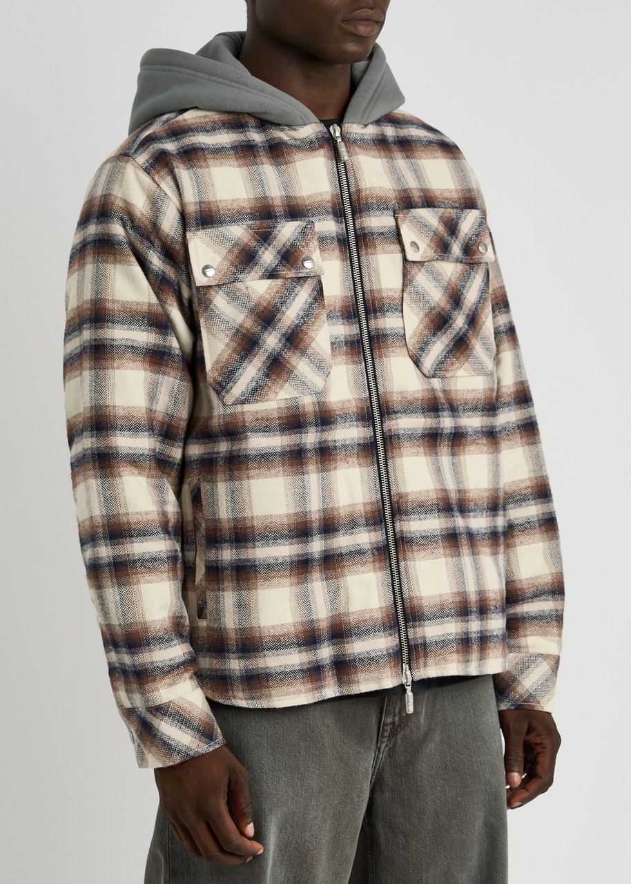  Rhude Hooded Checked Flannel Jacket - Multicoloured 1 - L 