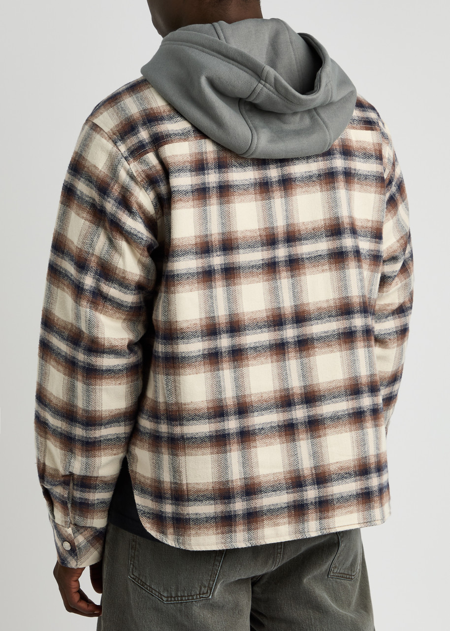  Rhude Hooded Checked Flannel Jacket - Multicoloured 1 - L 