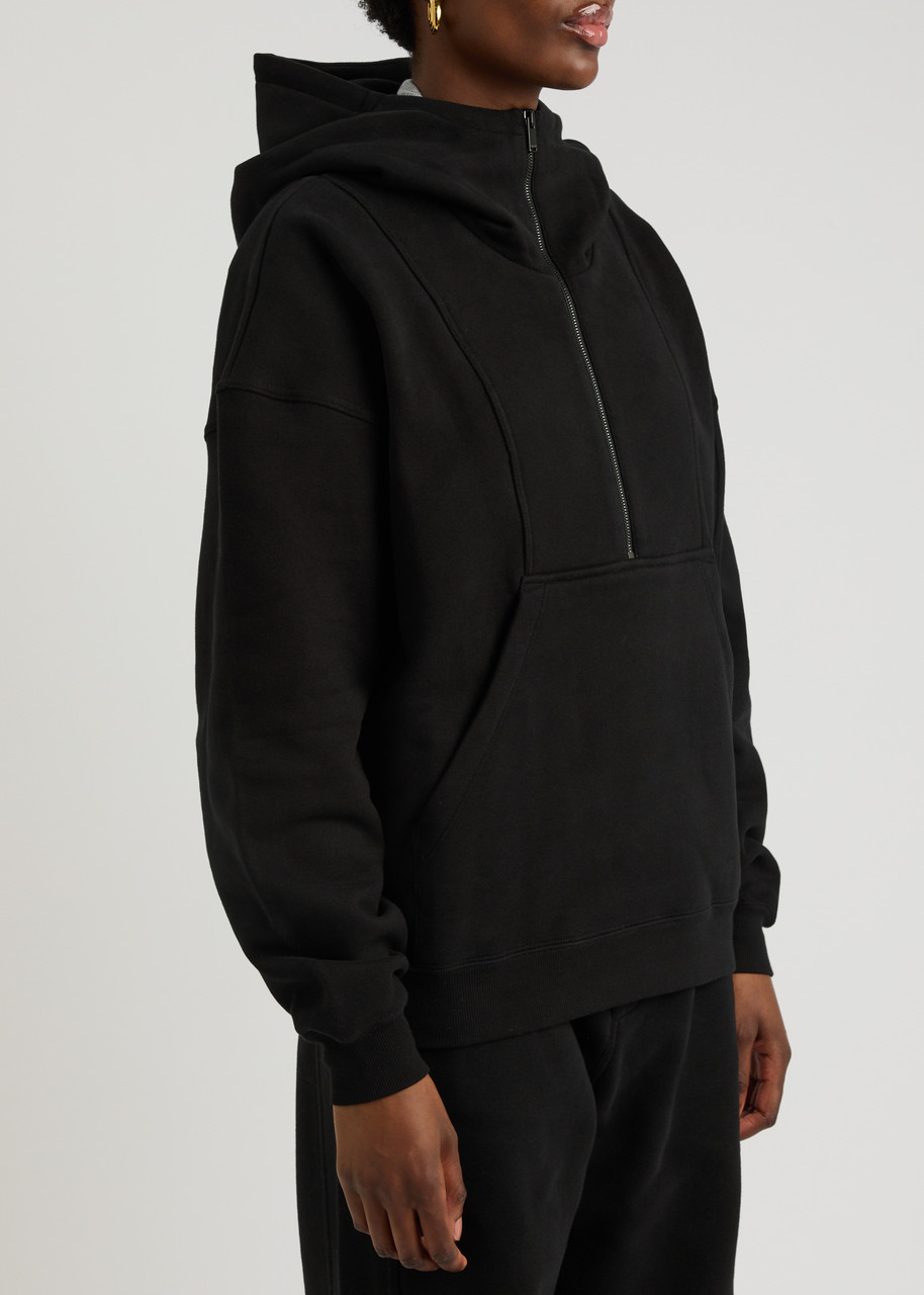 Saint Laurent Camionneur Molleton Hoodie In Black