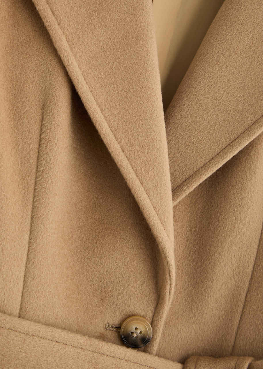  Max&co Kids Belted Wool Coat - Beige 