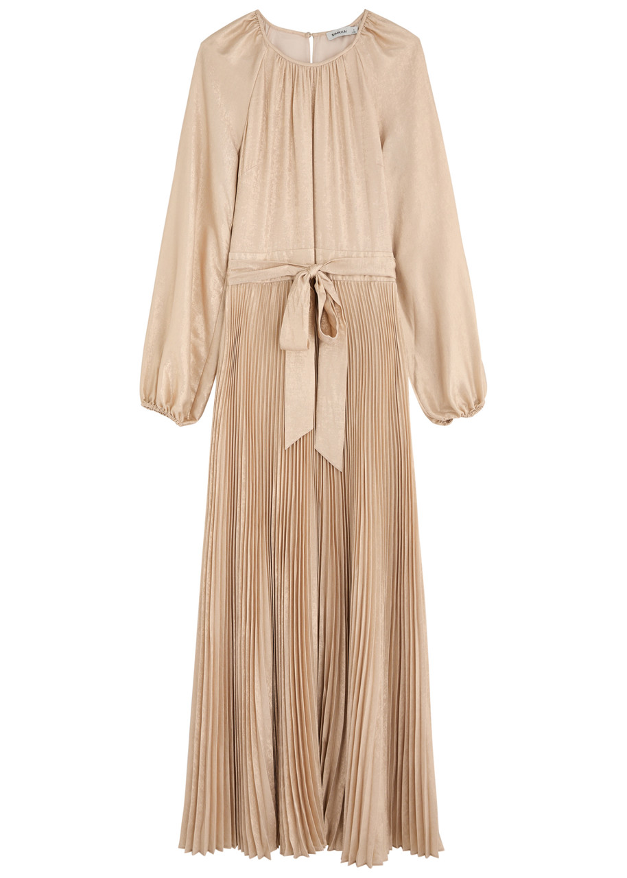 Jonathan Simkhai Varenya Belted Metallic Maxi Dress - Gold - 10 (UK14 / L)