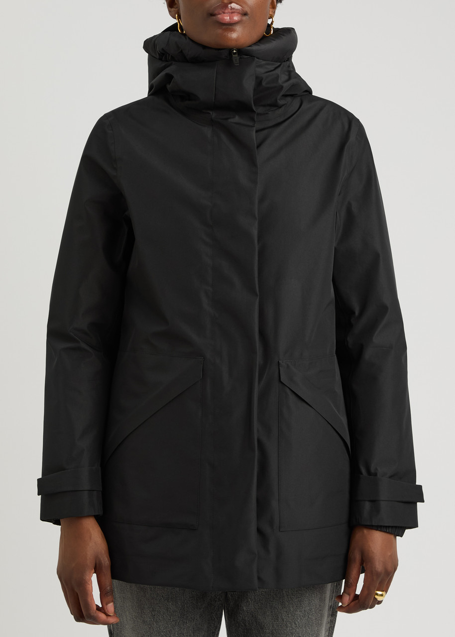 Herno Dora Quilted Shell Coat In Black