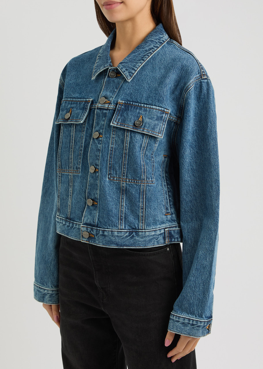 Khaite Saunder Denim Jacket In Blue
