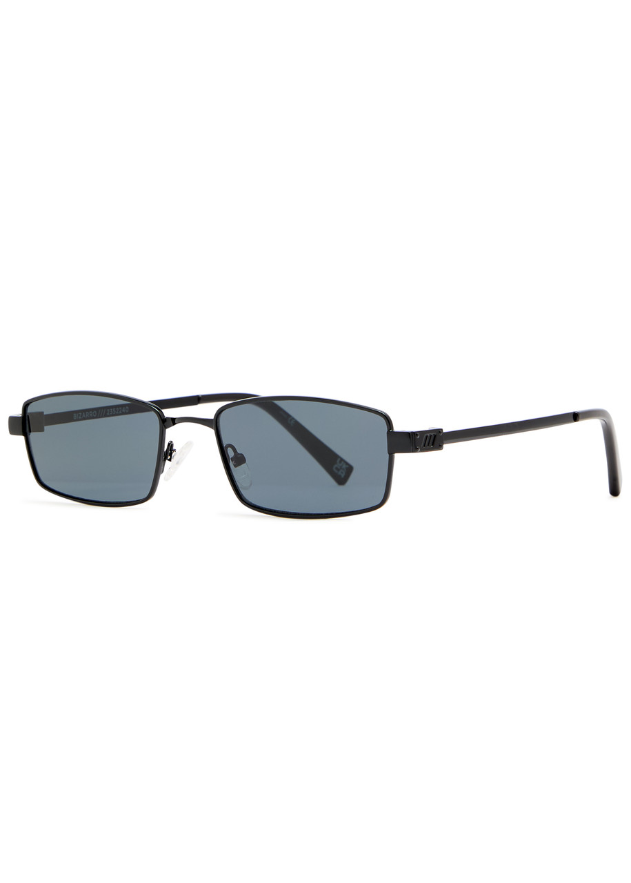 LE Specs Bizarro Rectangle-frame Sunglasses - Black - One Size