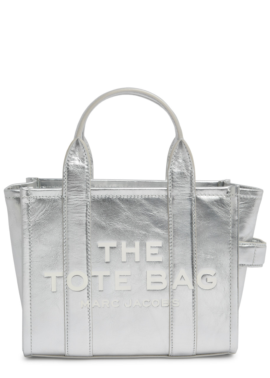 Marc Jacobs The Metallic Leather Tote Bag In Metallic Silver