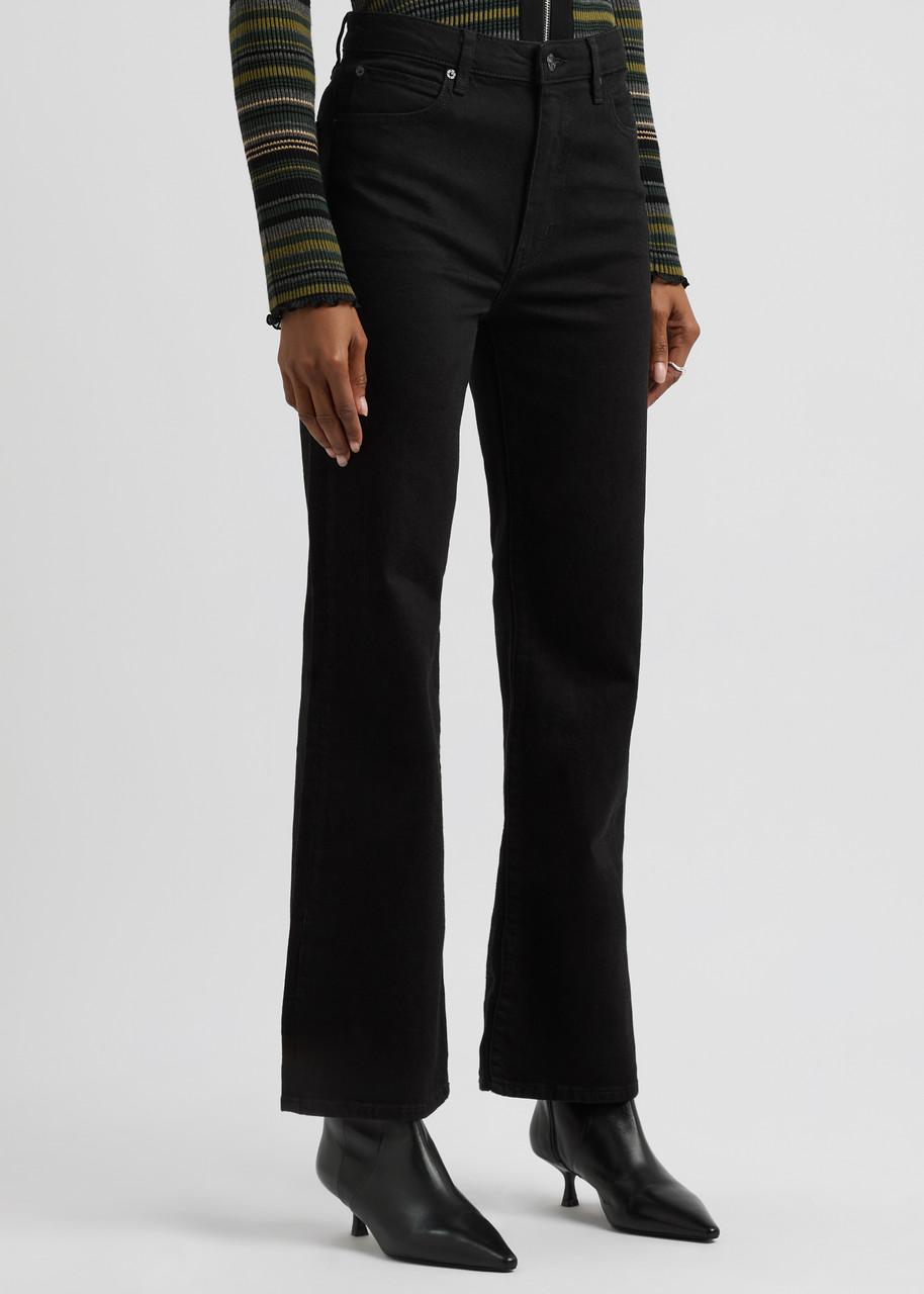 Frame Denim Le Crop Mini Claudius Bootcut Jean In Black
