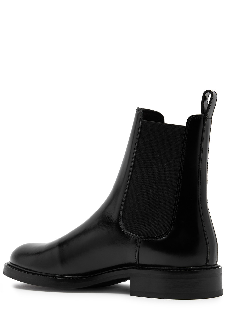 Alohas Lanz Leather Chelsea Boots In Black