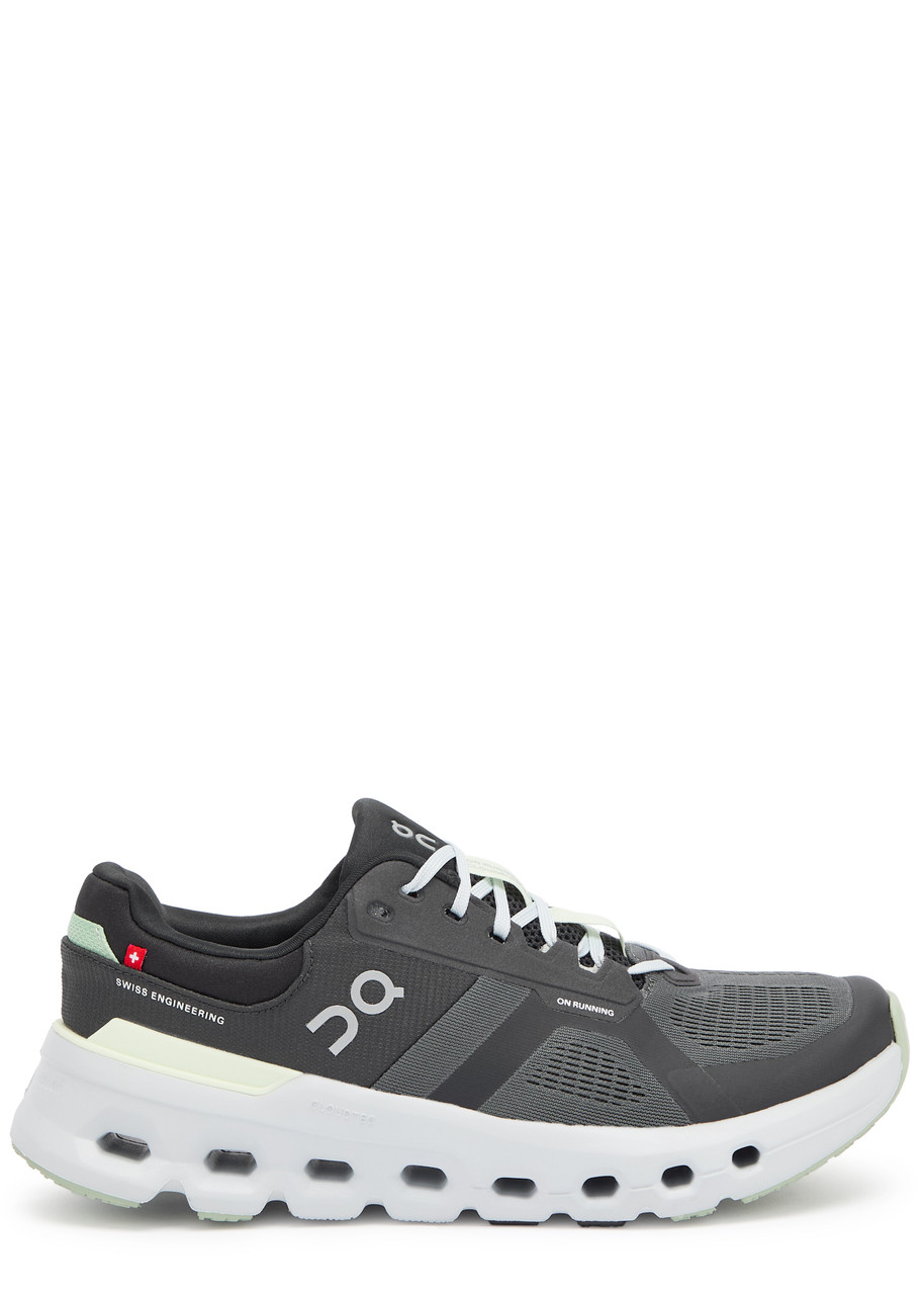 On Cloud 5 Panelled Mesh Sneakers In Grey