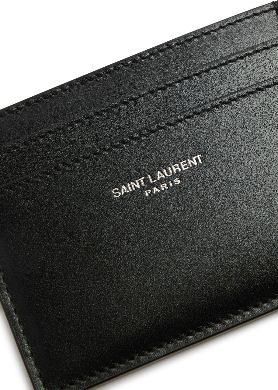  Saint Laurent Soho Leather Card Holder - Black - One Size 