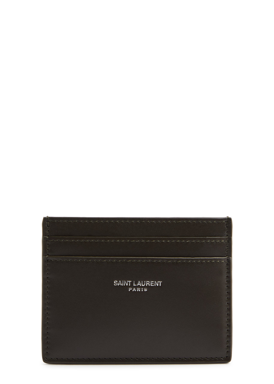 Saint Laurent Soho Leather Card Holder - Brown - One Size